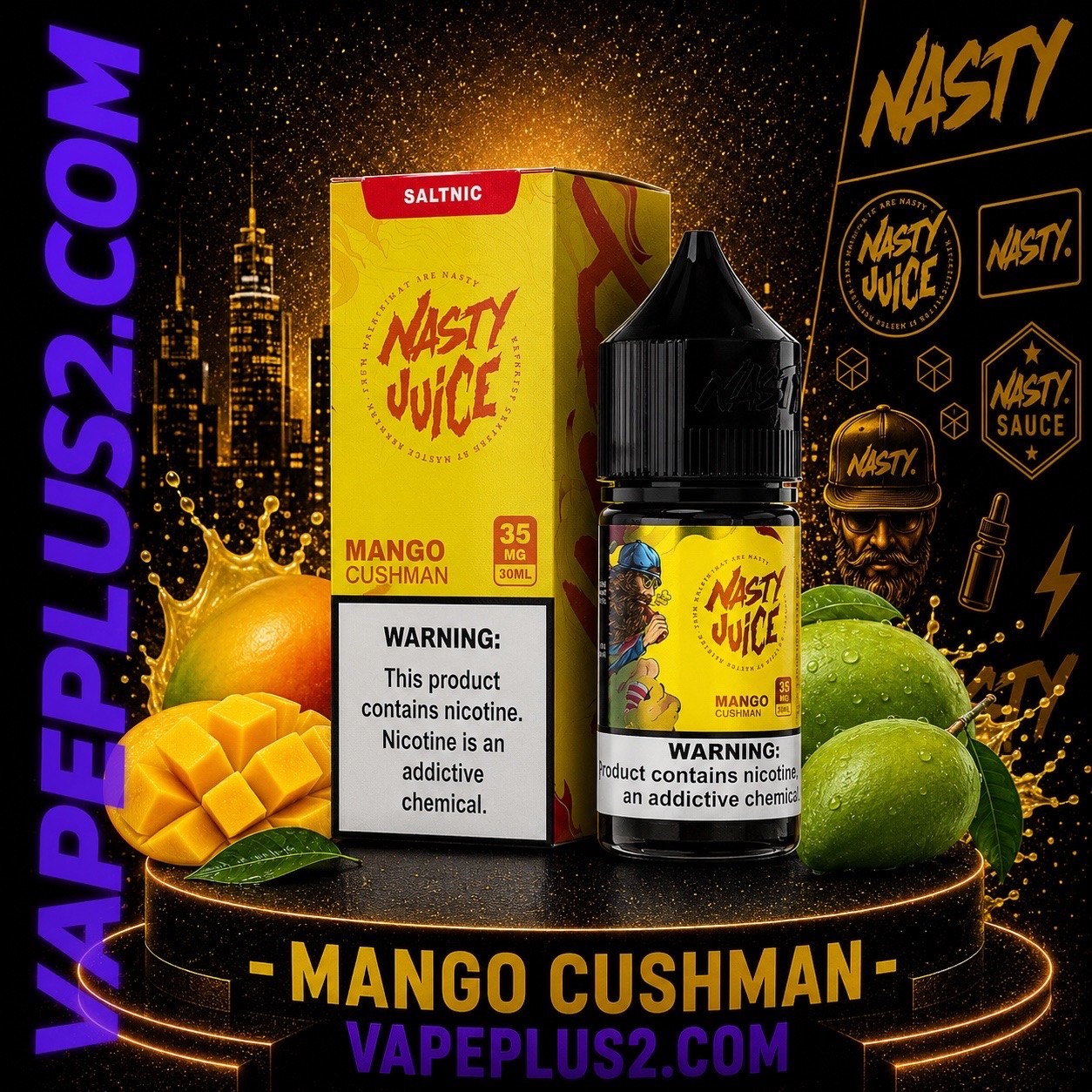 نیکوتین سالت انبه نستی | NASTY CUSHMAN