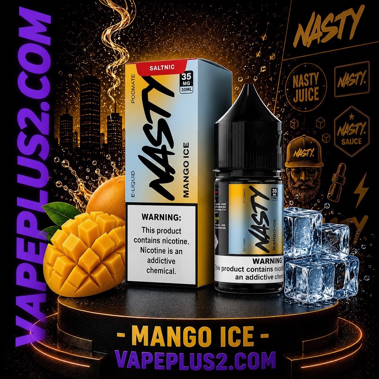 نیکوتین سالت انبه یخ نستی | NASTY PODMATE MANGO ICE