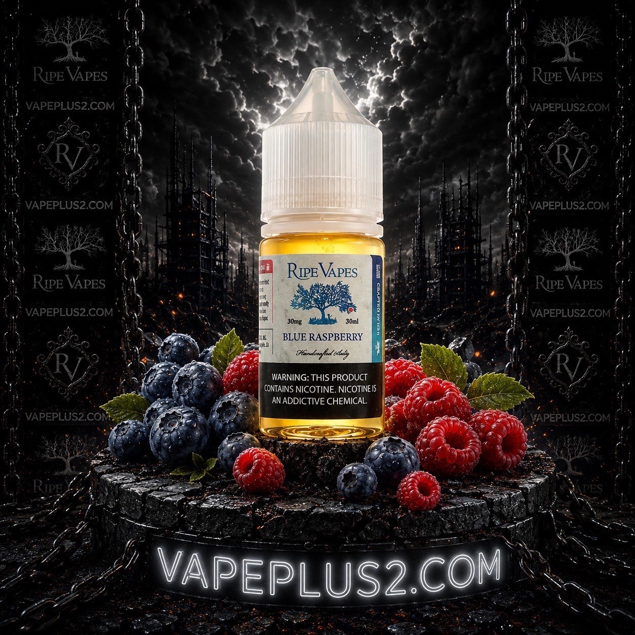سالت نیکوتین بلوبری رزبری رایپ ویپز | Ripe Vapes Blue Raspberry SaltNic