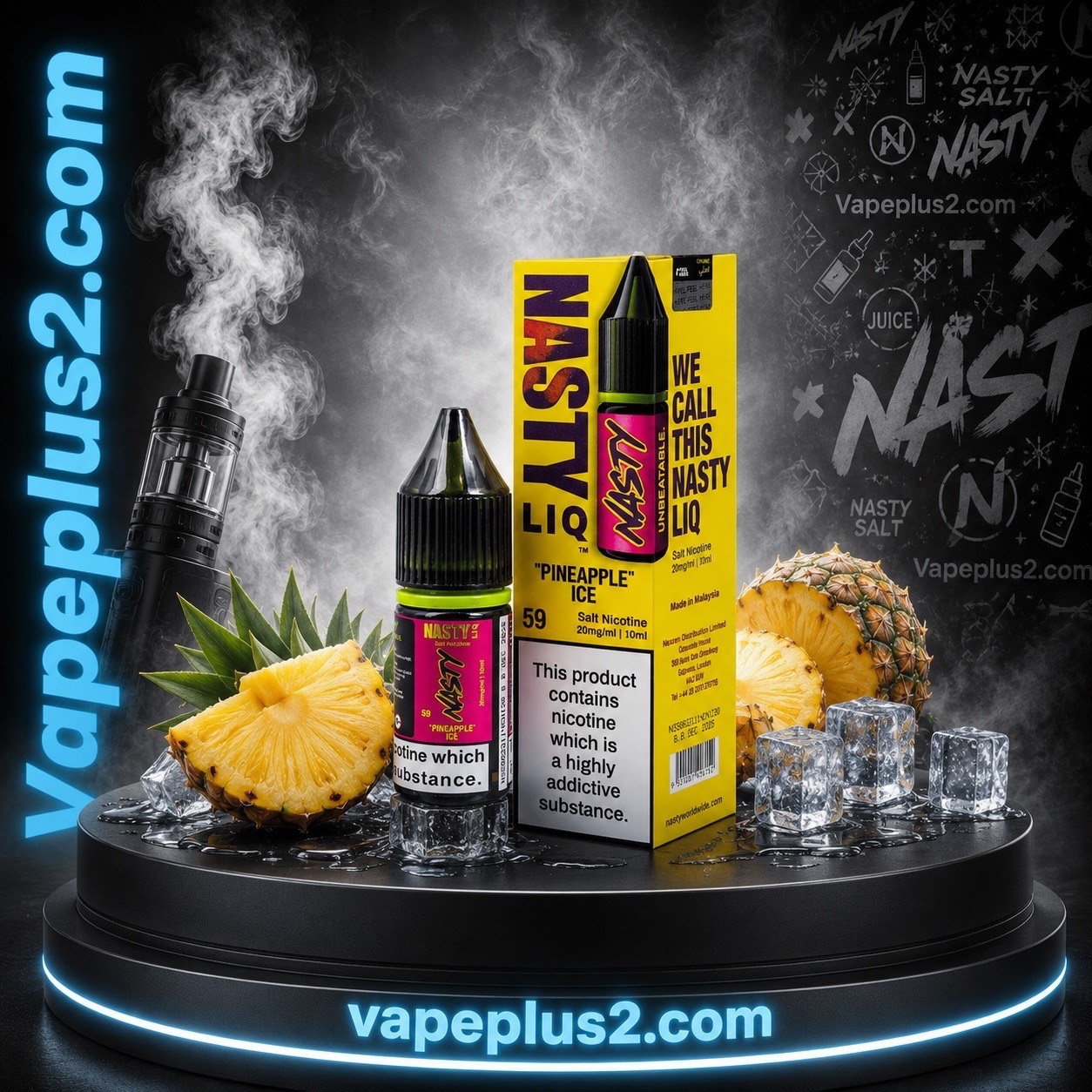 نیکوتین سالت آناناس یخ نستی ۱۰ میل | NASTY PINEAPPLE ICE MINI SALT