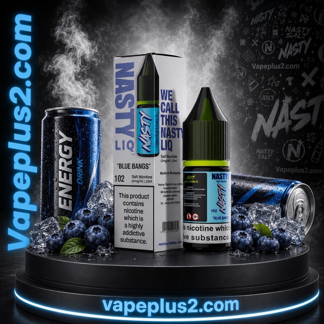 نیکوتین سالت بلو بنگز نستی ۱۰ میل | NASTY BLUE BANGS MINI SALT