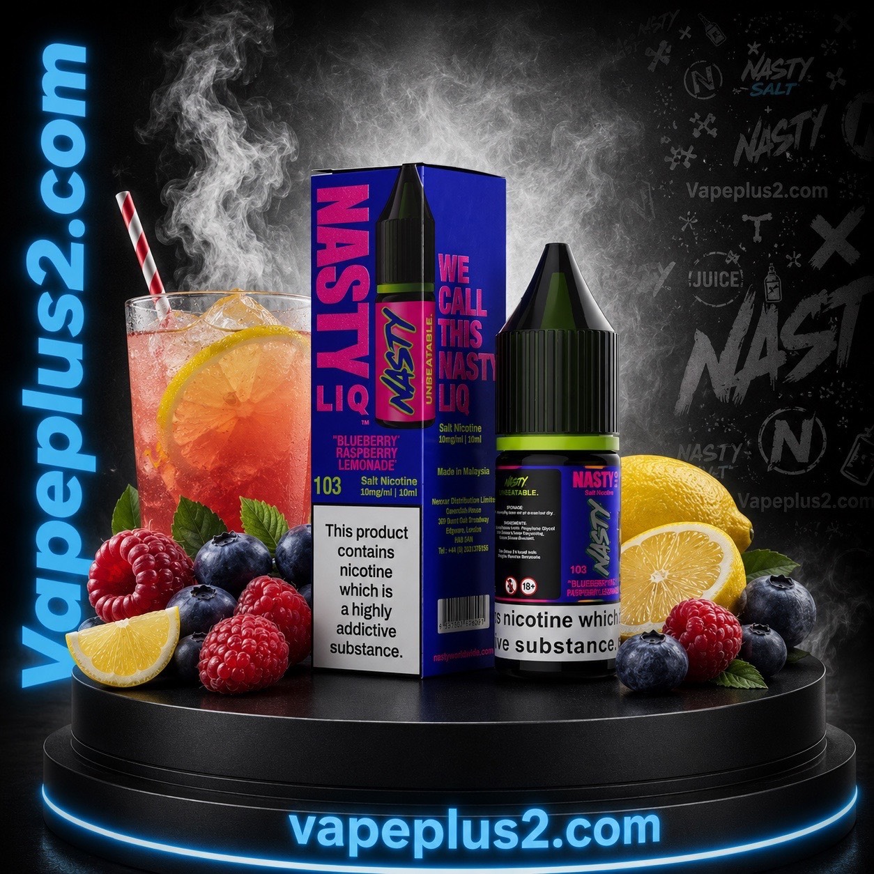 نیکوتین بلوبری رزبری لیموناد ۱۰ میل | NASTY BLUEBERRY RASBERRY LEMONADE SALT