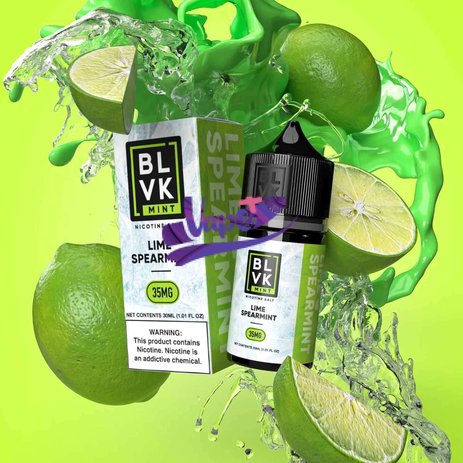 سالت نیکوتین موهیتو بی ال وی کی | BLVK Lime Spearmint Salt 30ml
