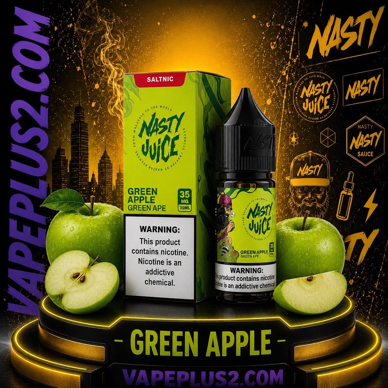 سالت سیب سبز نستی | Nasty Green Apple