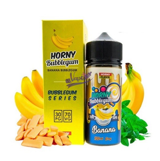 سالت نیکوتین آدامس بادکنکی موز هورنی | Horny Flava Salt Banana Bubblegum