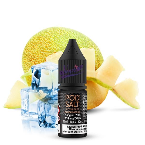 نیکوتین سالت پاد سالت طالبی یخ ۱۰ میل | Pod Salt Cantaloupe Ice Salt (10ml)