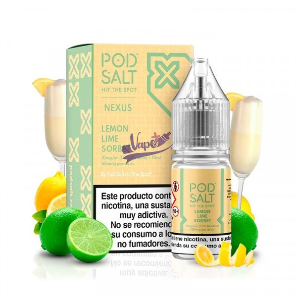 نیکوتین سالت پاد سالت لیمو ترش تمشک ۱۰ میل | Pod Salt Lime Raspberry Grapefruit Salt (10ml)