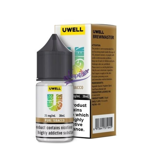 نیکوتین سالت یوول طعم تنباکو خالص | Uwell Pure Tobacco Salt (30ml)