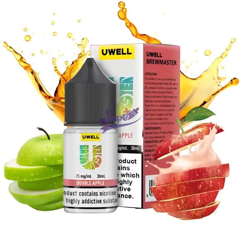 نیکوتین سالت یوول طعم دو سیب | Uwell Double Apple Salt (30ml)