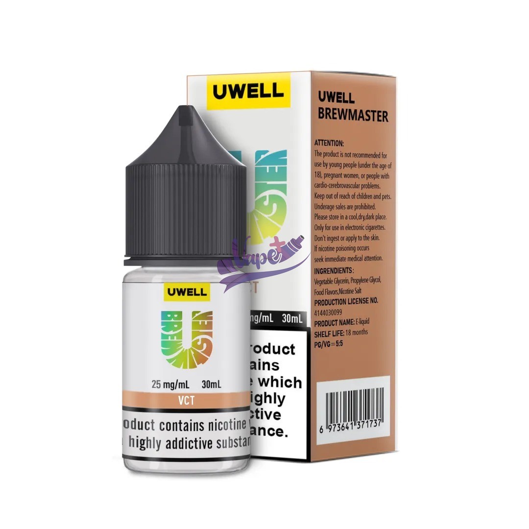 نیکوتین سالت یوول طعم وانیل کارامل تنباکو (VCT) | Uwell VCT Salt (30ml)