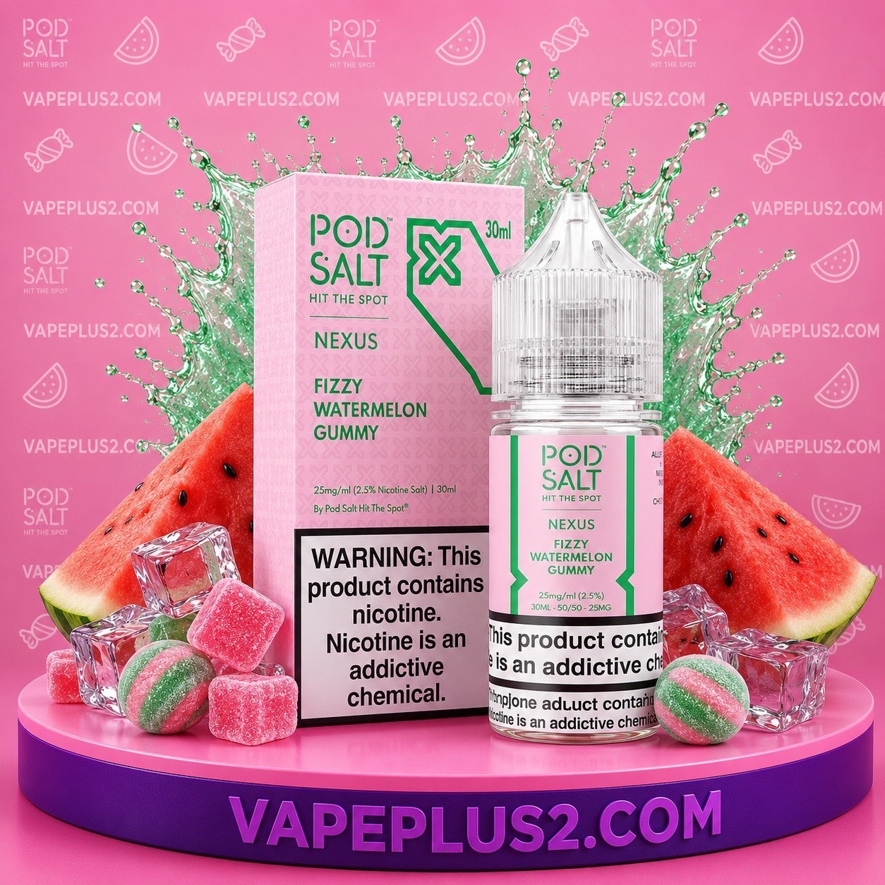 سالت پادسالت آدامس هندوانه یخ | podsalt fizzy watermelon gummy