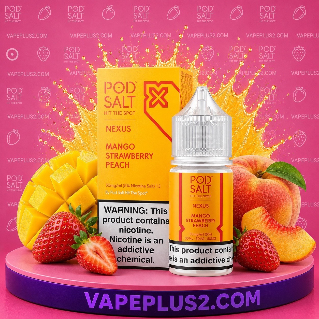 سالت پاد سالت انبه توت فرنگی هلو | pod salt mango strawberry peach