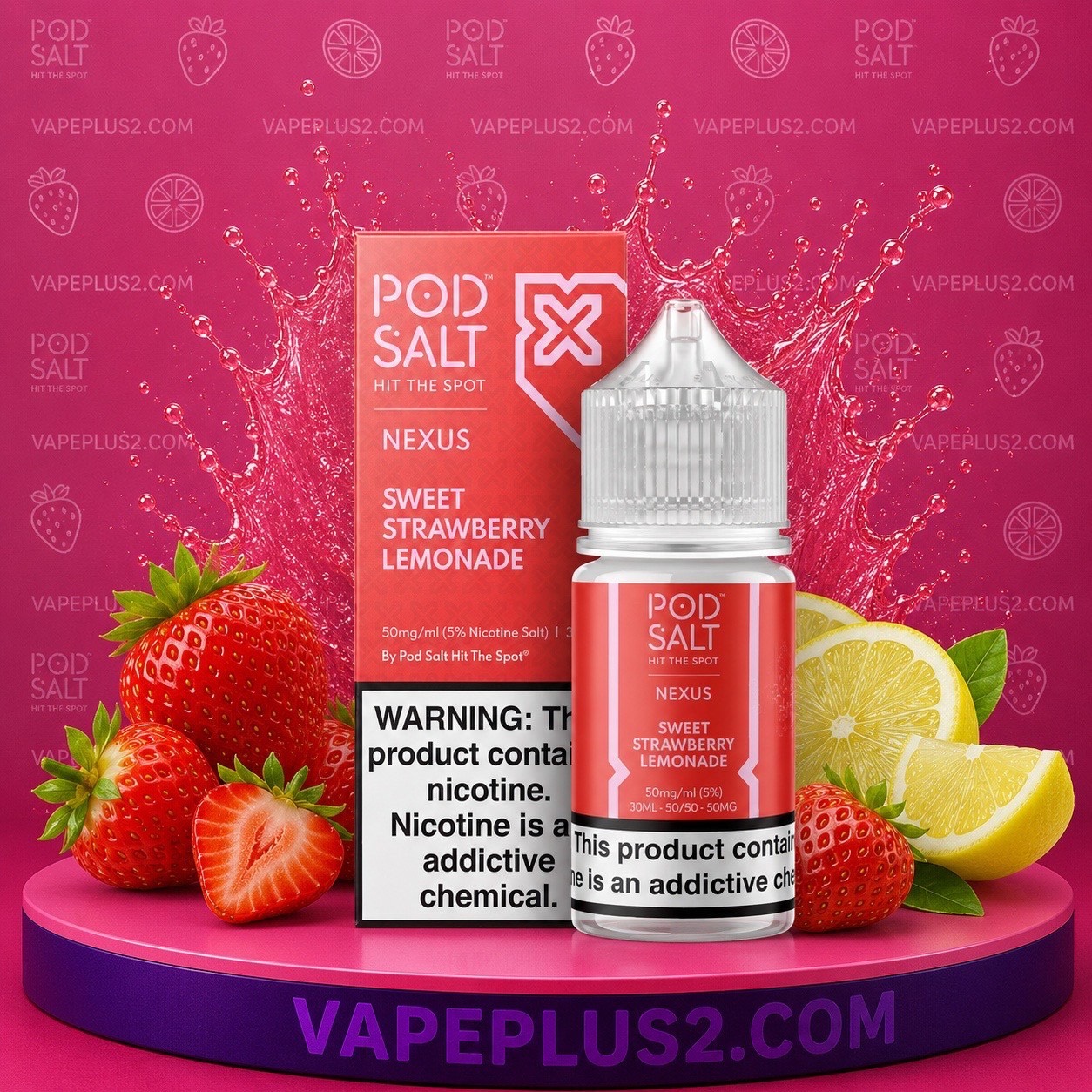 سالت پادسالت توت فرنگی لیموناد | POD SALT sweet strawberry lemonade