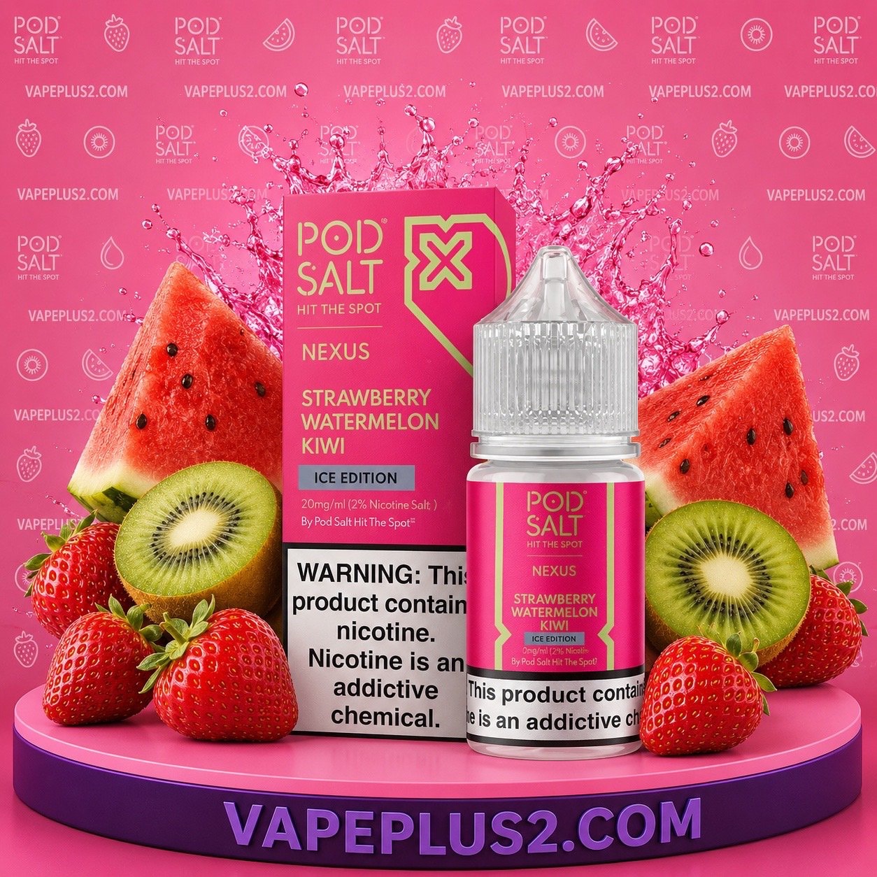 سالت پاد سالت توت فرنگی هندوانه کیوی | pod salt strawberry watermelon kiwi