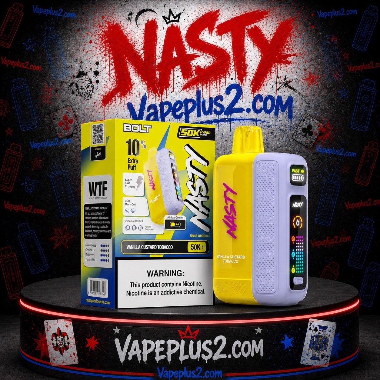پاد نستی ۵۰ هزار پاف | Nasty Bolt Hyper Puff