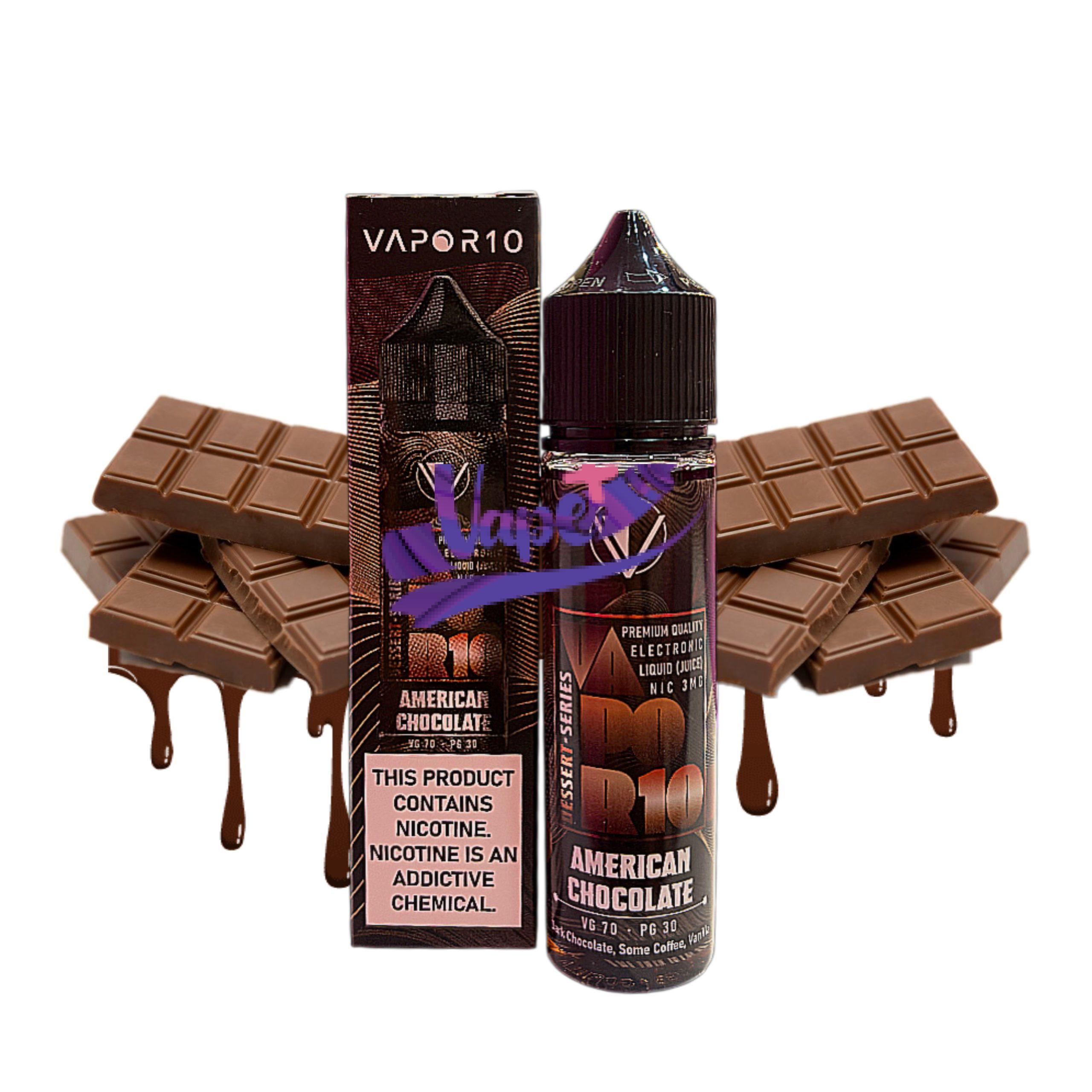 جویس ویپرتن شکلات آمریکایی 60 میل | Vapor10 American Chocolate E-Liquid نیکوتین 3