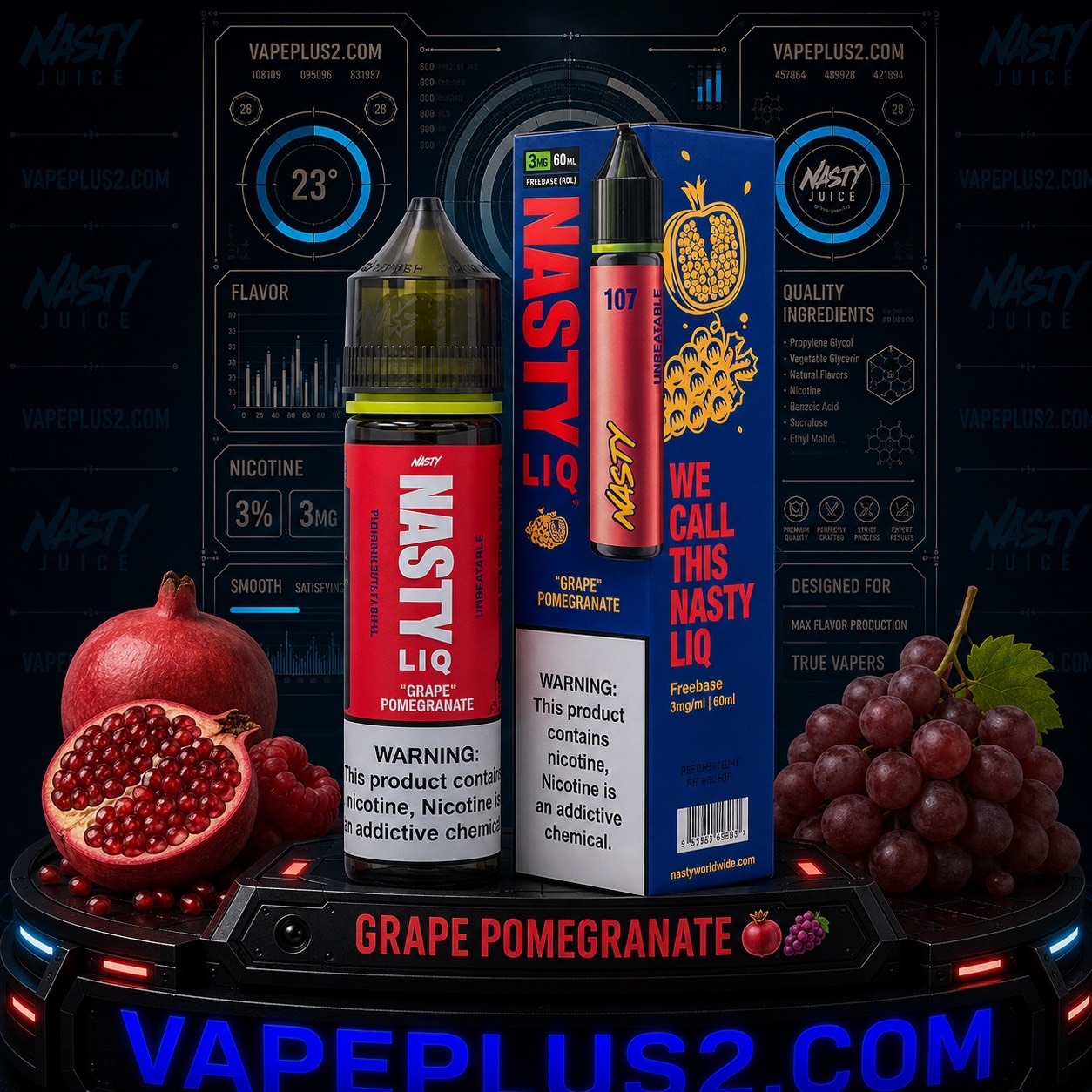 ایجوس انگور انار نستی | NASTY LIQ Grape Pomegranate
