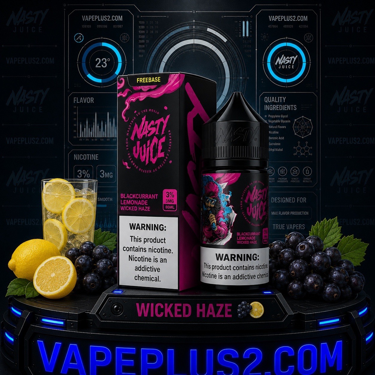 جویس نستی لیموناد انگور سیاه | NASTY WICKED HAZE