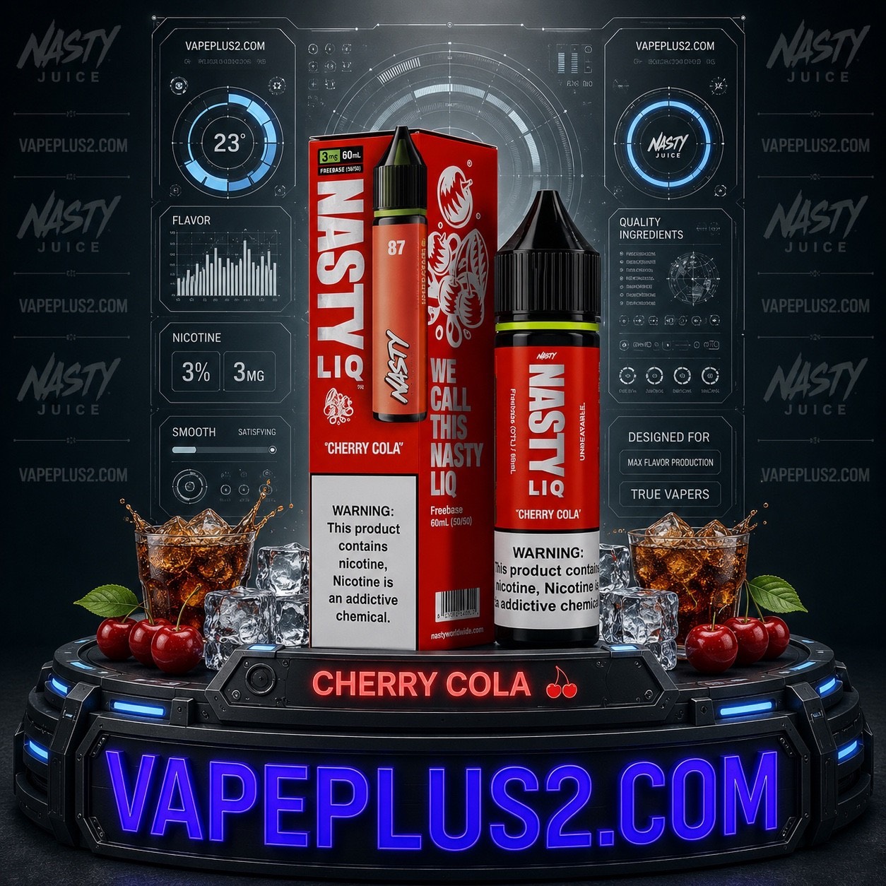 ایجوس نوشابه کولا گیلاس نستی | NASTY LIQ CHERRY COLA