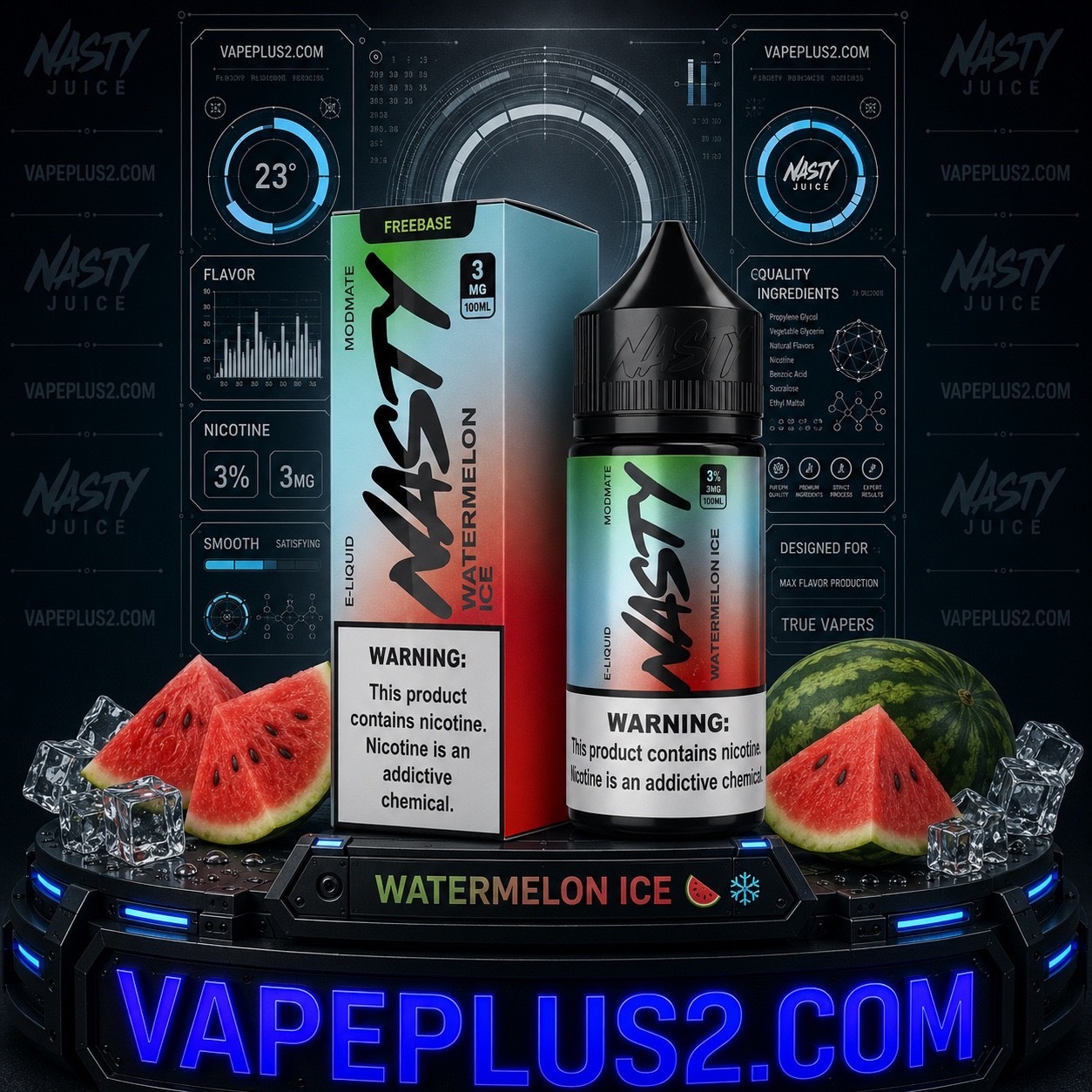 جویس نستی هندوانه یخ | NASTY MODMATE WATERMELON ICE