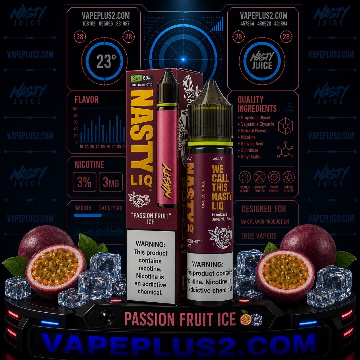 جویس نستی پشن فروت یخ | Nasty LIQ Passion Fruit Ice