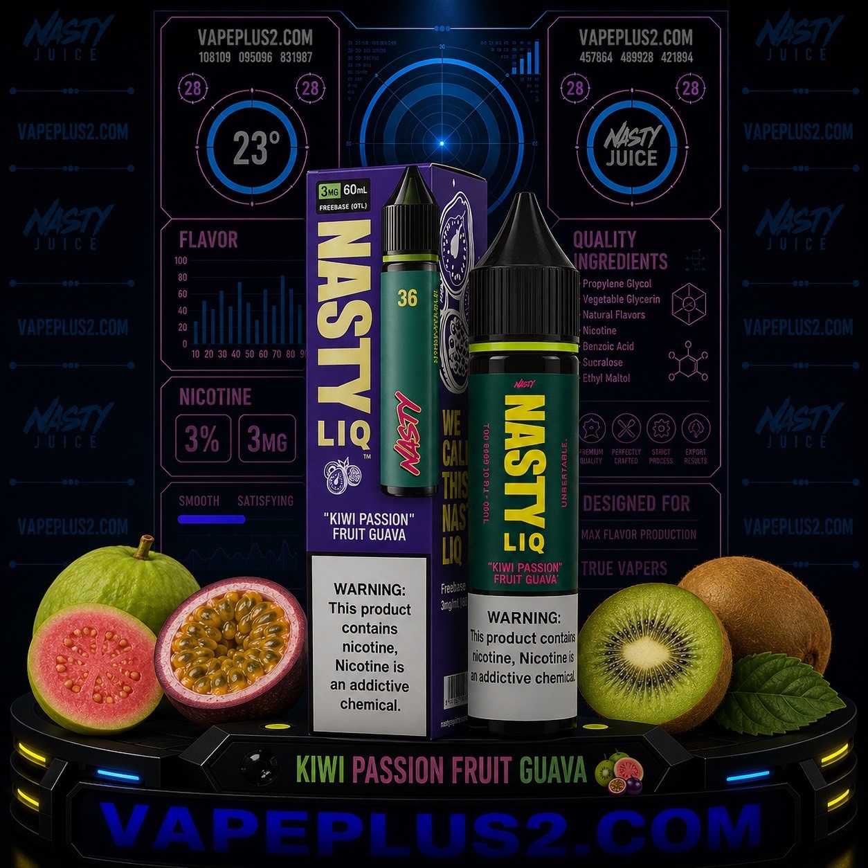 جویس نستی کیوی پشن فروت گواوا | Nasty Kiwi Passion Fruit Guava