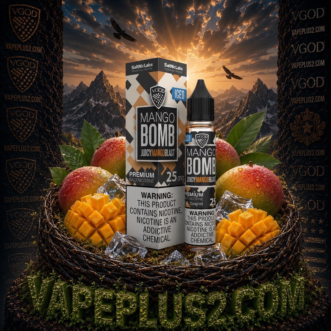 سالت نیکوتین انبه یخ ویگاد | VGOD Mango Bomb Iced Salt