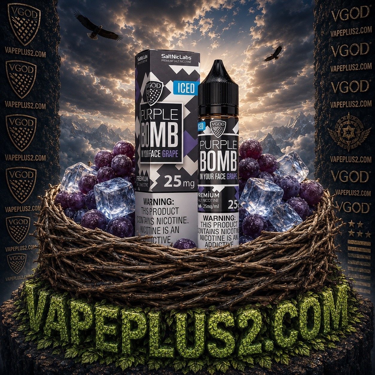 سالت نیکوتین انگور یخ ویگاد | VGOD Purple Bomb Ice