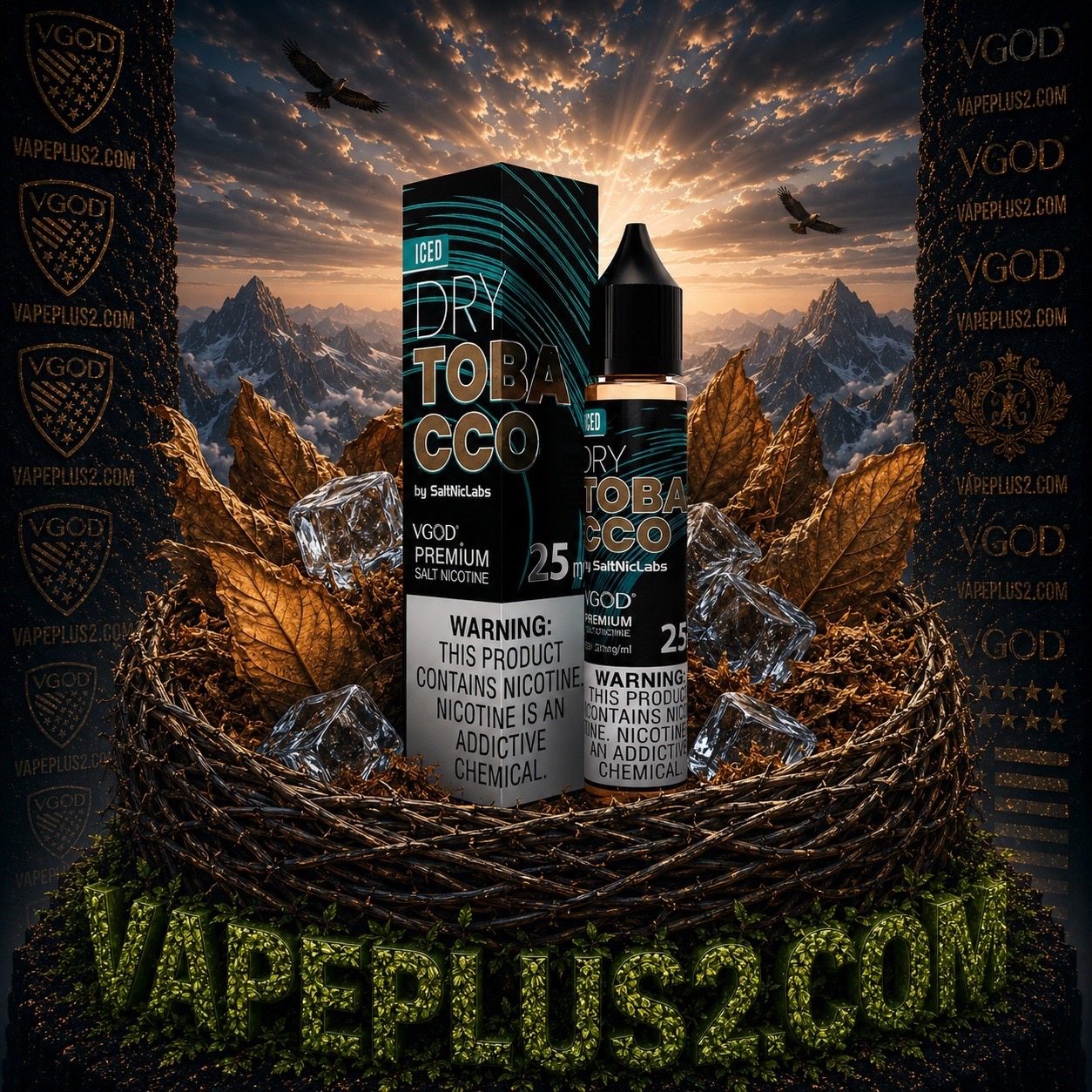 نیکوتین سالت تنباکوی خشک یخ ویگاد | VGOD Dry Tobacco Ice