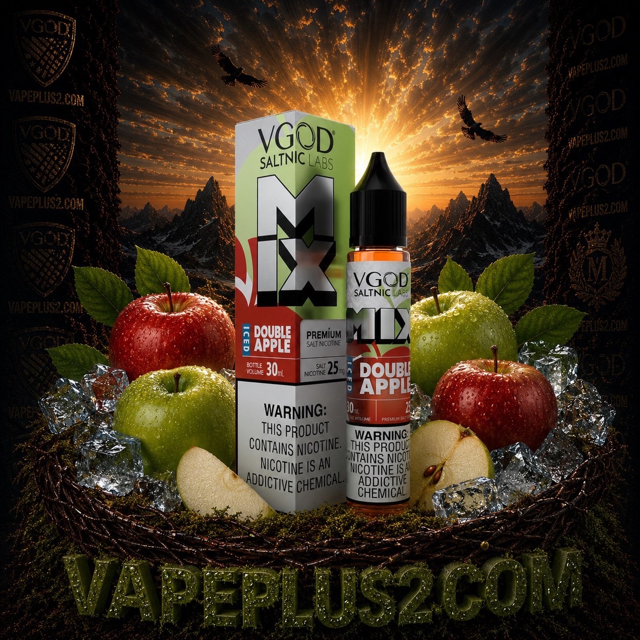سالت نیکوتین ویگاد دو سیب یخ | VGOD Double Apple Ice Salt Nic