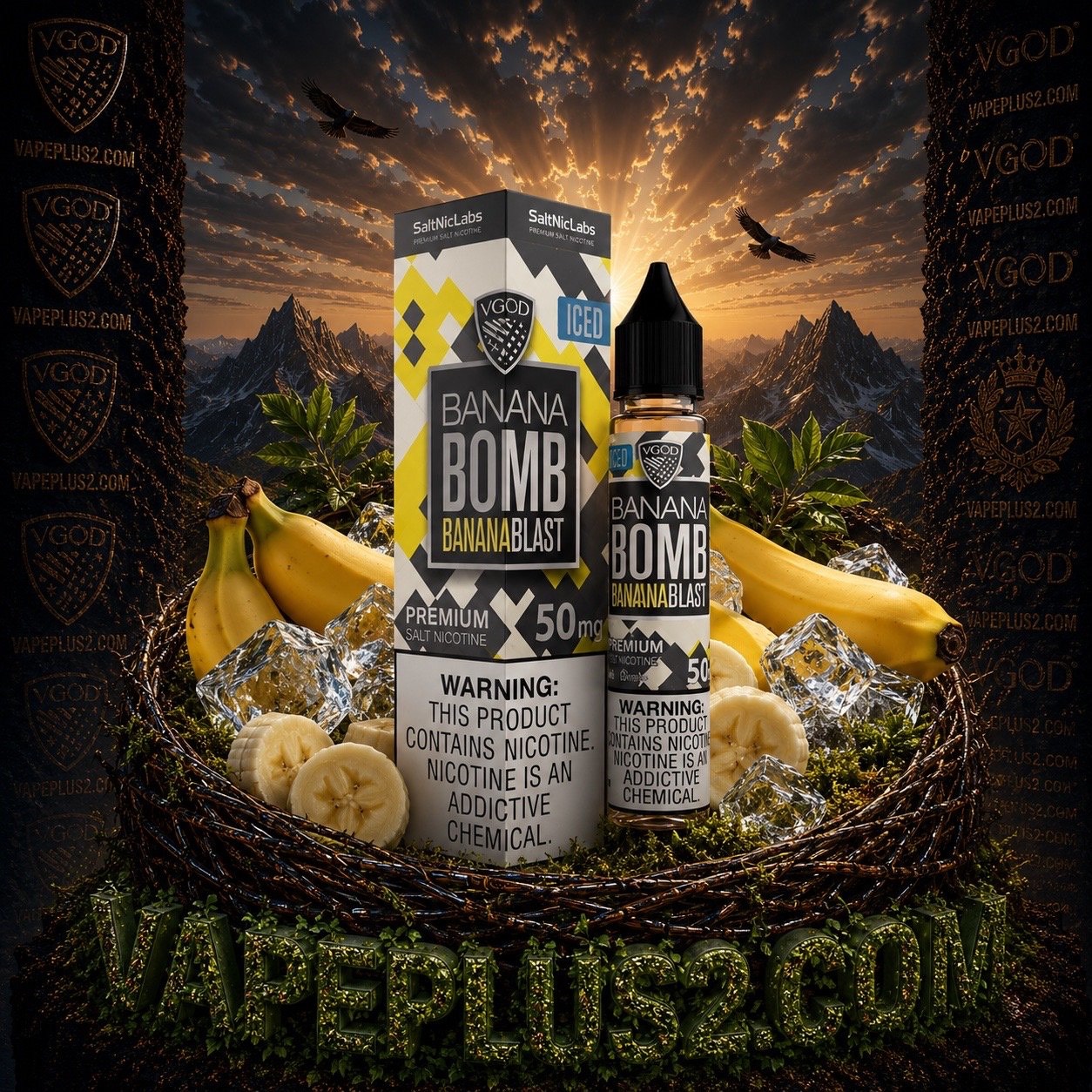 سالت نیکوتین موز یخ ویگاد | VGOD Banana Bomb Iced