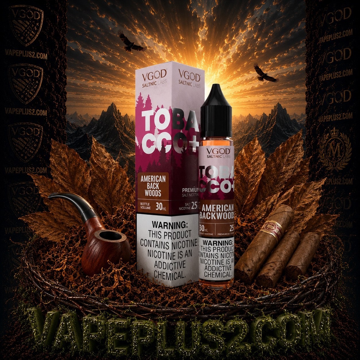 سالت ویگاد تنباکو آمریکایی | VGOD American Backwoods Tobacco