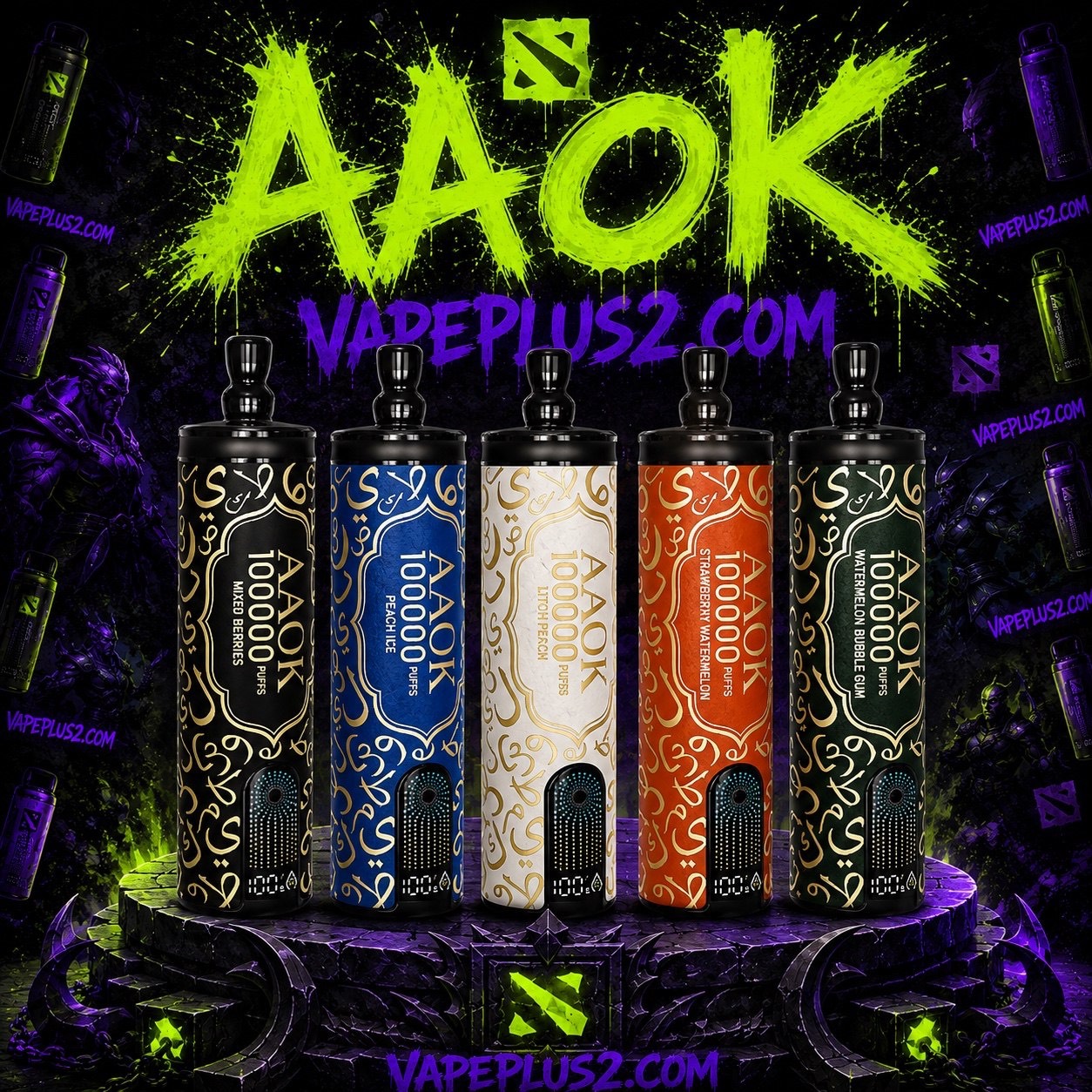 ویپ قلیانی اووک 100 هزار پاف | HOOKAH AAOK 100K PUFFS