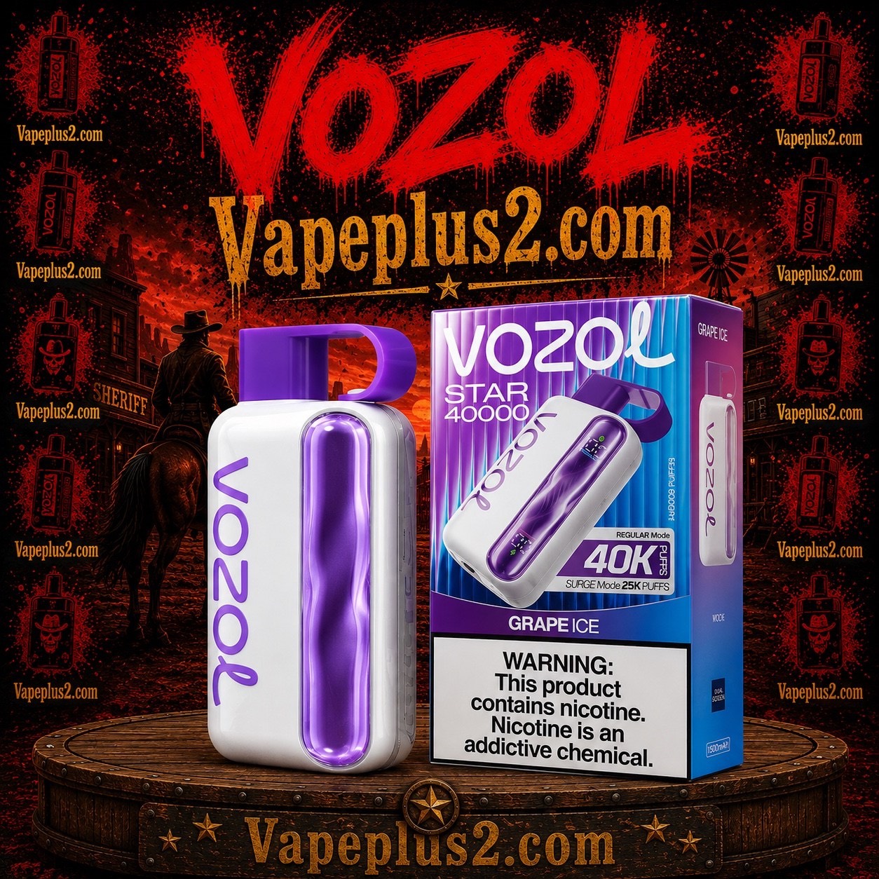 پاد یکبار مصرف وزول 40 هزار پاف استار | Vozol 40k Star
