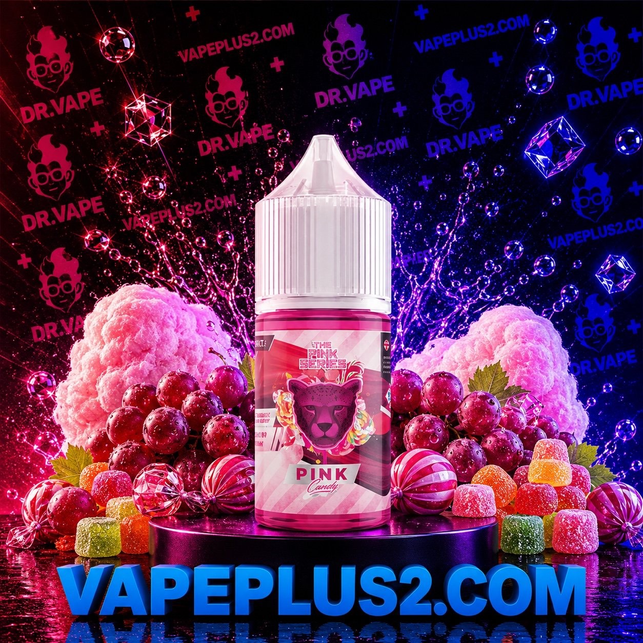 نیکوتین سالت پشمک انگور فرنگی | DR.VAPES PINK EXTRA