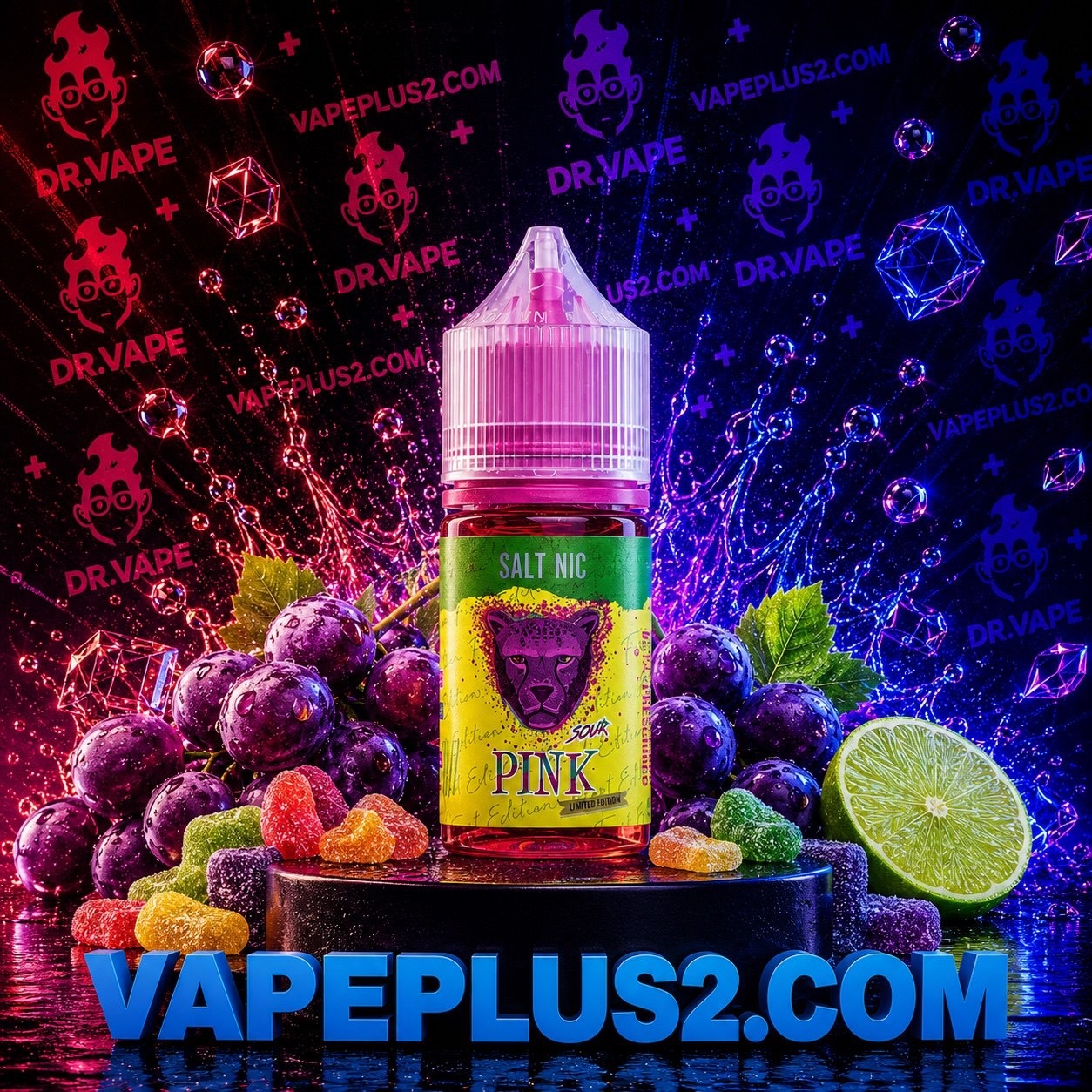 نیکوتین سالت آبنبات ترش انگور فرنگی | DR.VAPES PINK SOUR