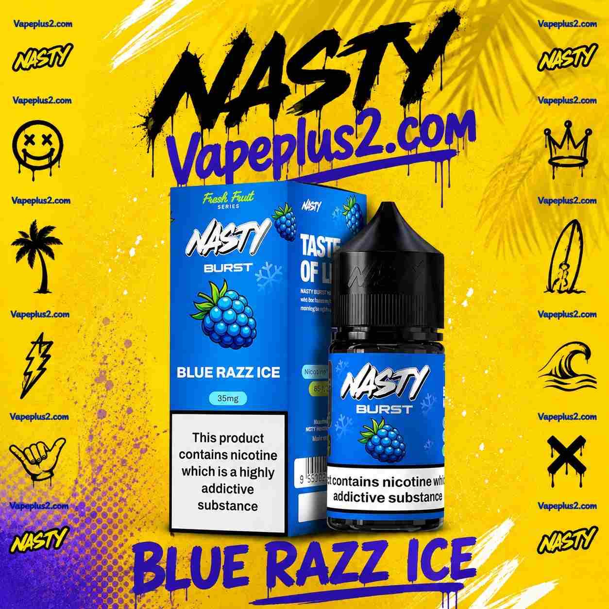 سالت بلو رز یخ نستی سری جدید | NASTY FRESH FRUITS BLUE RAZZ ICE
