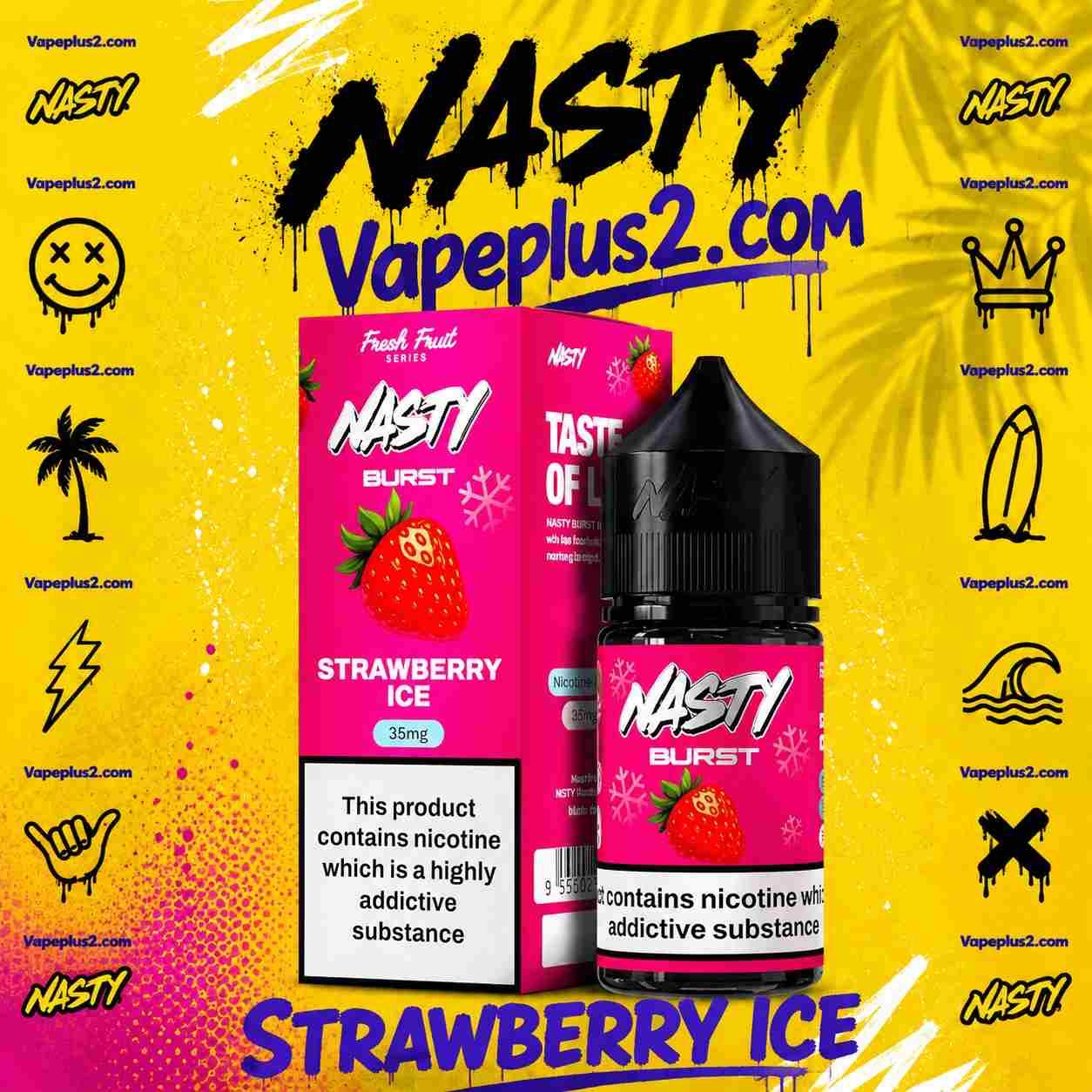 سالت توت فرنگی یخ نستی سری جدید | NASTY FRESH FRUITS STRAWBERRY ICE