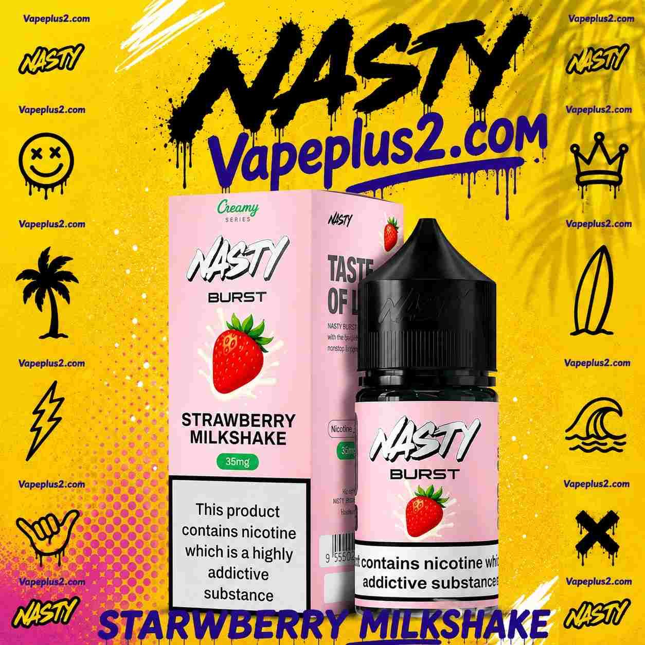 سالت شیک توت فرنگی نستی سری جدید | nasty fresh fruits milkshake strawberry