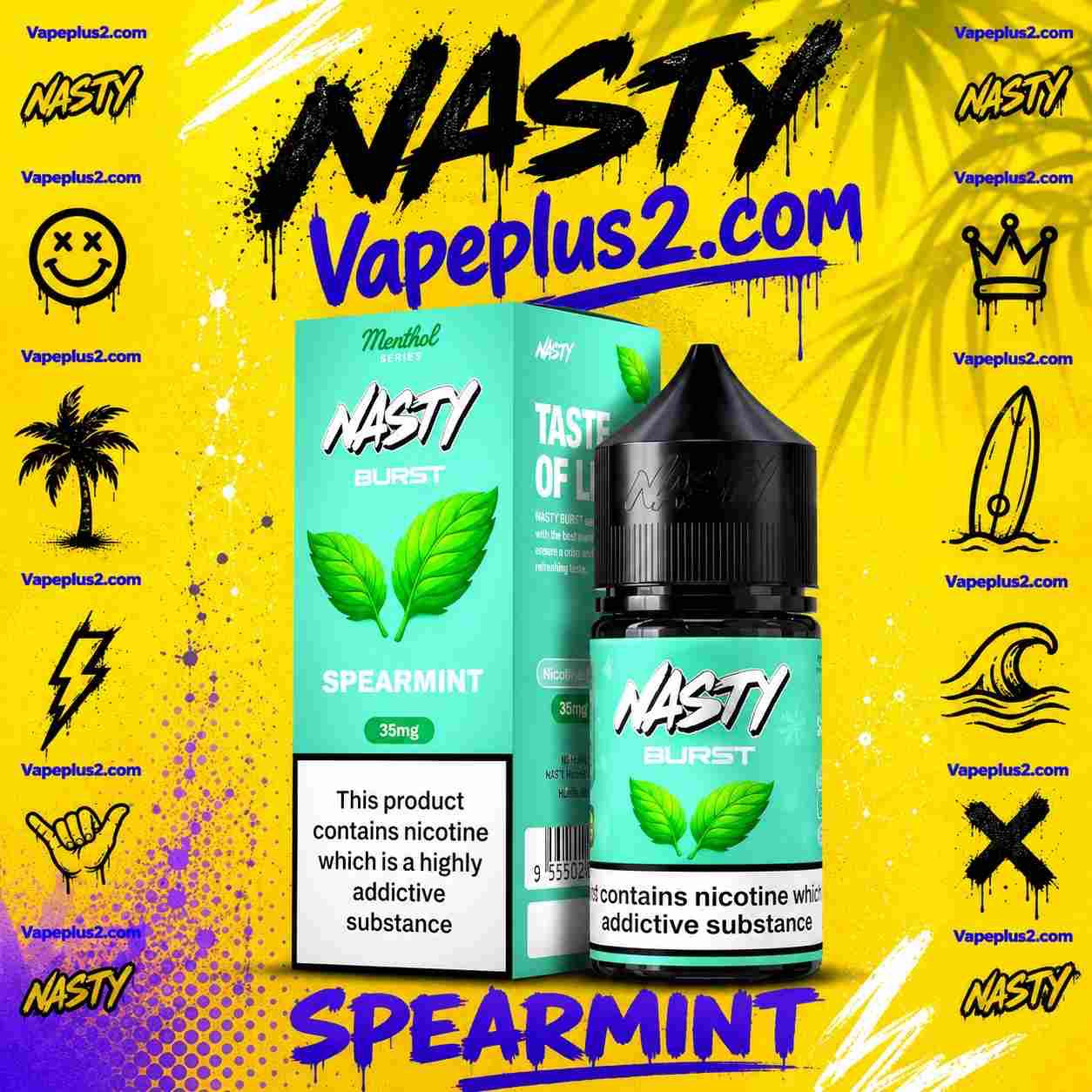 سالت ادامس نعنا نستی سری جدید | NASTY FRESH FRUITS SPEARMINT